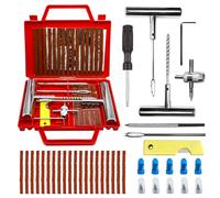 38PCS Kit Repara Pinchazos para Coche y Moto, kit antipinchazos neumático, Mechas y Clavos de gomas, Compacto para Maletero, Solución emergencia, Fácil Uso sin Experiencia