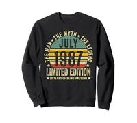 38th Birthday Gifts Vintage July 1987 38 Years Old For Men Sudadera