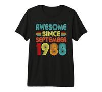 38th Birthday Idea Awesome Since September 1988 38 Years Old Camiseta Premium