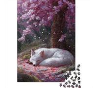 38x26cm/1000pcs Adulto Blanco FBuey Under The Cherry Tree Rompecabezas Mujeres Hombres Tablero De Madera Enclavamiento De Precisión