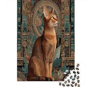 38x26cm/1000pcs Adulto Gato exótico Rompecabezas Mujeres Hombres Tablero De Madera Enclavamiento De Precisión Estilo Ornamental artístico