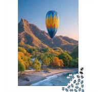 38x26cm/1000pcs Adulto Globos aerostáticos flotan sobre la Playa de Guanacaste, Costa Rica Rompecabezas Mujeres Hombres Tablero De Madera Enclavamiento De Precisión