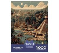 38x26cm/1000pcs Adulto Ilustración de Mesoamérica Hace 3000 años Rompecabezas Mujeres Hombres Tablero De Madera Enclavamiento De Precisión