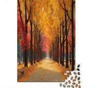 38x26cm/1000pcs Adulto Sendero otoñal en un Parque bordeado de Altos ginkgos con Hojas Doradas Rompecabezas Mujeres Hombres Tablero De Madera Enclavamiento De Precisión