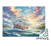 38x26cm/1000pcs Puzzles Pour Adolescents Adultes Voilier en mer Aventure Maritime fantastique