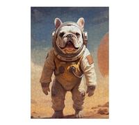 38x26cm/1000pcs Rompecabezas De Piezas para Adolescentes Cream French Bulldog Mars Rompecabezas para Adultos Juegos Relajantes Ensamblaje De Patrones Gran Regalo para Jugar 38x26cm/1000pcs