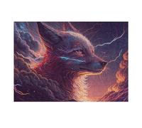 38x26cm/1000pcs Rompecabezas De Piezas para Adolescentes Electric Wolf Art Print -2 Rompecabezas para Adultos Juguetes Antiestrés Regalo De Cumpleaños Desafiante De Completar 38x26cm/1000pcs