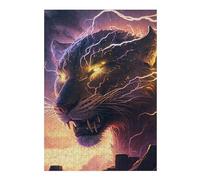38x26cm/1000pcs Rompecabezas De Piezas para Adultos Thundering Tiger Epic Power Rompecabezas para Adultos Juguetes Antiestrés Arte De Pared Regalos para Amigos Y Familiares 38x26cm/1000pcs