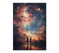 38x26cm/1000pcs Rompecabezas Galaxy Sunset Rompecabezas para Adultos Juegos Relajantes Decoración Perfecta Cumpleaños Y Navidad 38x26cm/1000pcs