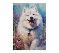 38x26cm/1000pcs Rompecabezas Palette Samoyed Painting Rompecabezas para Adultos Juguete Decoración De Pared Decoración De Pared Cumpleaños Y Navidad 38x26cm/1000pcs