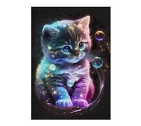 38x26cm/1000pcs Rompecabezas para Adolescentes Cute Universe Kitten Rompecabezas para Adultos Juguetes Antiestrés Decoración Actividades Divertidas En Casa 38x26cm/1000pcs