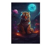 38x26cm/1000pcs Rompecabezas para Adolescentes Mystical Tiger on Mars Rompecabezas Juegos Familiares Corte De Precisión Cumpleaños Y Navidad 38x26cm/1000pcs