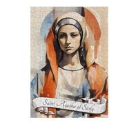 38x26cm/1000pcs Rompecabezas para Adolescentes Saint Agatha of Sicily Rompecabezas para Adultos Juego De Ingenio Decoración del Hogar Difícil Y Desafiante 38x26cm/1000pcs