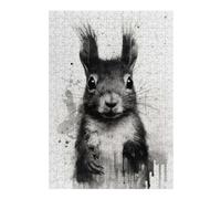 38x26cm/1000pcs Rompecabezas para Adolescentes Squirrel Beauty Black Ink Rompecabezas para Adultos Juguetes De Bricolaje Regalos para Mujeres Cumpleaños 38x26cm/1000pcs