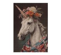 38x26cm/1000pcs Rompecabezas para Adolescentes Unicorn with Flowers Rompecabezas para Adultos Juegos Divertidos para La Diversión Familiar Juegos Desafiantes Regalos