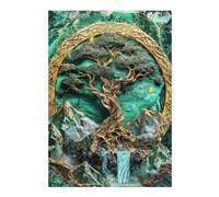 38x26cm/1000pcs Rompecabezas para Adolescentes World Tree Yggdrasil Art Rompecabezas De Juguete para Decoración De Pared Análisis Y Lógica Diversión En Actividades En Casa, 38x26cm/1000pcs