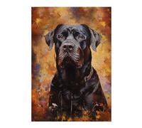 38x26cm/1000pcs Rompecabezas para Adultos Black Cane Corso Dog Rompecabezas para Adolescentes Juego De Ingenio Vacaciones En Casa Matar El Tiempo 38x26cm/1000pcs