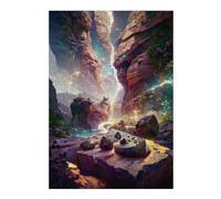 38x26cm/1000pcs Rompecabezas para Adultos Enchanted Canyon Glow -1 Rompecabezas para Adultos Juego Práctico Decoración Perfecta Cumpleaños Y Navidad 38x26cm/1000pcs