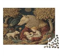 38x26cm/1000pcs Rompecabezas para Adultos Y Adolescentes Loba amamantando a su cachorroJuegos Hechos DIY, Decoración del Hogar.