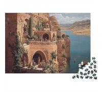 38x26cm/1000pcs Rompecabezas para Adultos Y Adolescentes Taberna mesopotámica Antigua en una Pared de areniscaJuegos Hechos DIY, Decoración del Hogar.