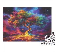 38x26cm/1000pcs Rompecabezas para Adultos Y Adolescentes The Árbol de la Vida,A Kaleidoscope of Rotating GalaxiesJuegos Hechos DIY, Decoración del Hogar.