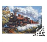 38x26cm/1000pcs Train Vintage Jigsaw Locomotive à vapeur historique Puzzles À Faire SOI-même Pour Adultes