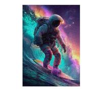 38x26cm/1000pcsS Rompecabezas De Piezas para Adolescentes Astronaut Surfing in Space -2 Rompecabezas Juegos Relajantes Desafío Difícil Regalo De Cumpleaños, Regalos, 38x26cm/1000pcsS