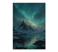 38x26cm/1000pcsS Rompecabezas De Piezas para Adolescentes Snow-Capped Mountain Aurora Reflections Rompecabezas Juegos Relajantes Desafío Difícil Regalo De Cumpleaños, Regalos, 38x26cm/1000pcsS