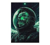 38x26cm/1000pcsS Rompecabezas De Piezas para Adolescentes Space Horror Astronaut Skull Art Rompecabezas Juegos Relajantes Desafío Difícil Regalo De Cumpleaños, Regalos, 38x26cm/1000pcsS