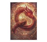 38x26cm/1000pcsS Rompecabezas para Adolescentes Magical Fire Dragon Artwork Rompecabezas para Adultos Juguetes Antiestrés Regalos para Mujeres Cumpleaños 38x26cm/1000pcsS