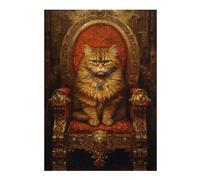 38x26cm/1000pcsS Rompecabezas para Adolescentes Royal Persian Cat Throne-3 Rompecabezas para Adultos Juego De Ingenio Desafío Difícil Cumpleaños Y Navidad 38x26cm/1000pcsS