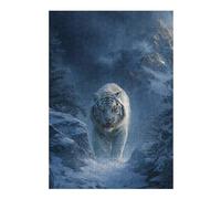 38x26cm/1000pcsS Rompecabezas para Adolescentes Snowy Mountain Tiger Hunt Rompecabezas para Adultos Juego De Ingenio Regalo De Cumpleaños Actividades Divertidas En Casa 38x26cm/1000pcsS