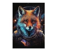 38x26cm/1000pcsS Rompecabezas para Adultos Cosmic Fox Astronaut Art Print-2 Rompecabezas para Adultos Juegos Divertidos Ensamblaje De Patrones Interacción Entre Padres E Hijos 38x26cm/1000pcsS