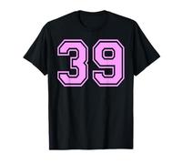 39 Número Treinta y Nueve Deportes Varsity College Girl Matching Camiseta
