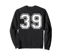 39 Número Treinta y Nueve Equipos Deportes Grunge Varsity Matching Sudadera