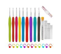 39 Pack Crochet Hooks Set for Beginners 9PCS Aluminum Knitting Needles Kit_Special Gift