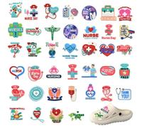 39 Piezas Pins Crocs para Zapatos Aleatorio, Jibbitz Crocs de PVC, Charms Adornos, para Médicos Enfermeras Niños Adultos Niñas, Accesorios