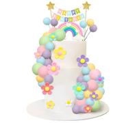 39Piezas Decoración Tarta Cumpleaños,Bubble Bola Tarta,Adornos para Tartas con Bolas de Espuma,Decoración Tarta Boda,Bolas Cake Topper,Toppers Pastel DIY,Decoración Bolas para Bodas,Fiestas,Cumpleaños