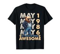 39th Birthday Bear Legends May 1986 39 Years Old For Mens Camiseta