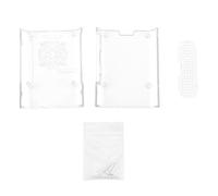 3B 3B Plus Case Frosted Transparent Protective Shell Cover with Cooling Fan Mount Wall Mountable L Type ABS Enclosure for Single Board Computer 3 Pieces