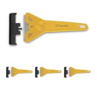 3Claveles 242 - Rasca vidrio de 14,5 cm, hoja de 60 mm (Paquete de 4)