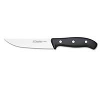 3 Claveles Cuchillo de Cocina, Línea DOMVS, Acero Inoxidable, (Tamaño: 13,5 cm-5,5"), Negro, 13.5 cm - 5.5"
