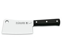 3 Claveles Uniblock Hachuela de 16 cm, Acero Inoxidable, Negro, 32.5x9x1.5 cm