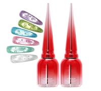 3D 3D Raindrop Gel | 2 Pieces Clear Glossy Soak Off UV LED Nail Varnish | W