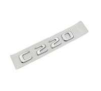 3D ABS Negro Etiqueta Engomada del Coche Tronco Trasero Insignia Calcomanía Letras Número Emblema Compatible con Mercedes Benz C220 AMG CDI W204 W203 2017 Accesorios (Color : Flat Chrome Silver)