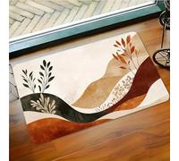 3D Abstract Autumn Mountain Plant Pattern Floor Mat, Polyester Fabric, Machine Washable, Suitable for Bedroom and Living room-60x90cm