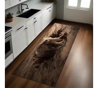 3D Alfombra Cocina 60 x 180 cm Animales Elefante Antideslizante y Lavable, Impermeable, Resistente, Fácil de Limpiar y Antimanchas