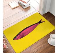 3D Alfombra de Sardinas Rosas, felpudos antideslizantes, Antiropa para entrada de Cocina, Descanso en Balcón de la Casa de Pie