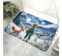3D Alfombra El Principito Estampada Esterilla Antideslizante Cocina Dormitorio tufada Hecha a Mano Entrada del salón-40x60cm