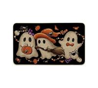 3D Alfombra Ghost Pumpkin Halloween Doormat Low-Profile No Slip Washable Area Rug for Home Decoration Floor Mat for Indoor Outdoor-50x80cm
